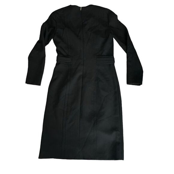 BOSS Hugo Boss Designer Little Black Dress Classic Midi Stretchy Size Medium 6/8 - Picture 2 of 11